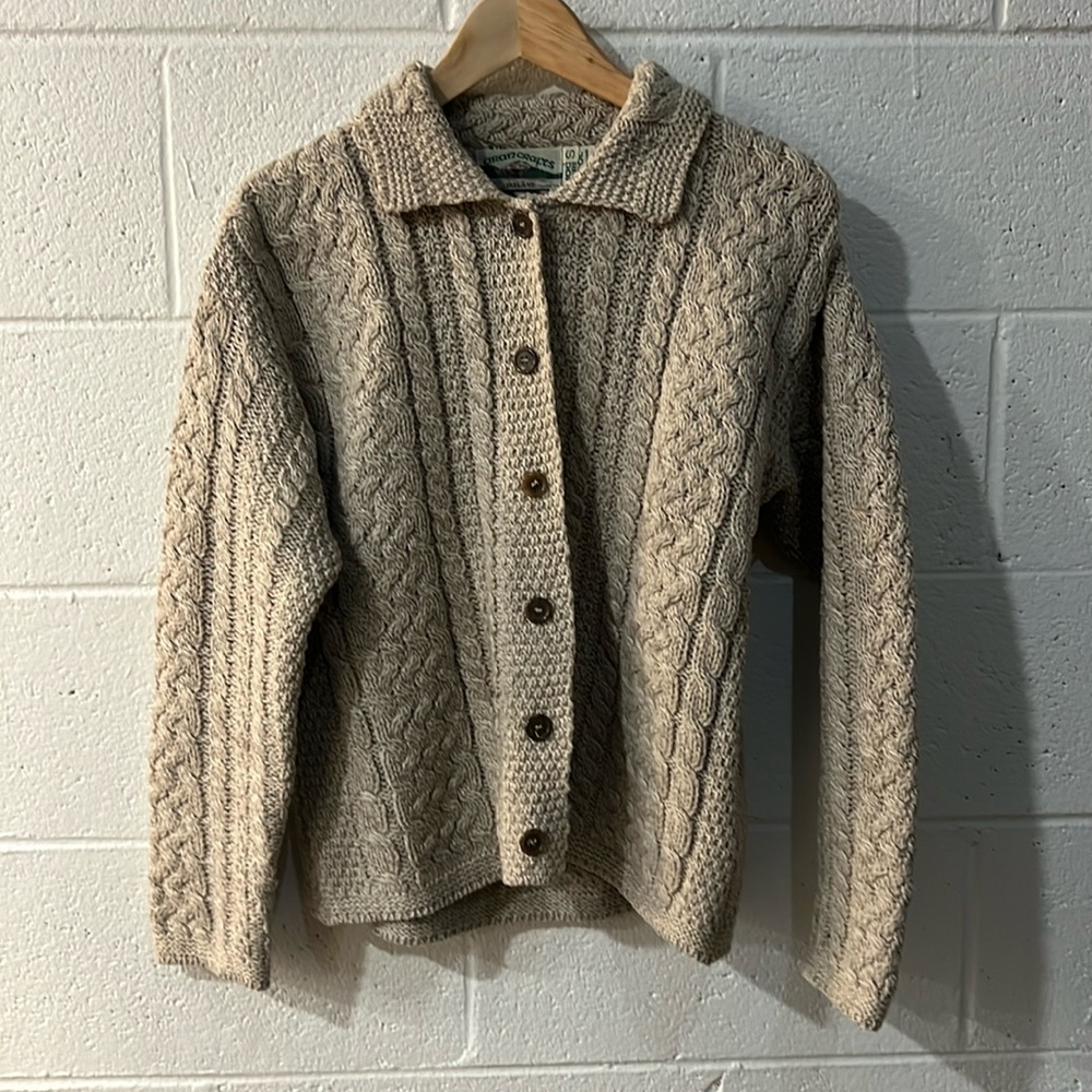 ARAN CRAFTS Cabled Fisherman Cardigan
